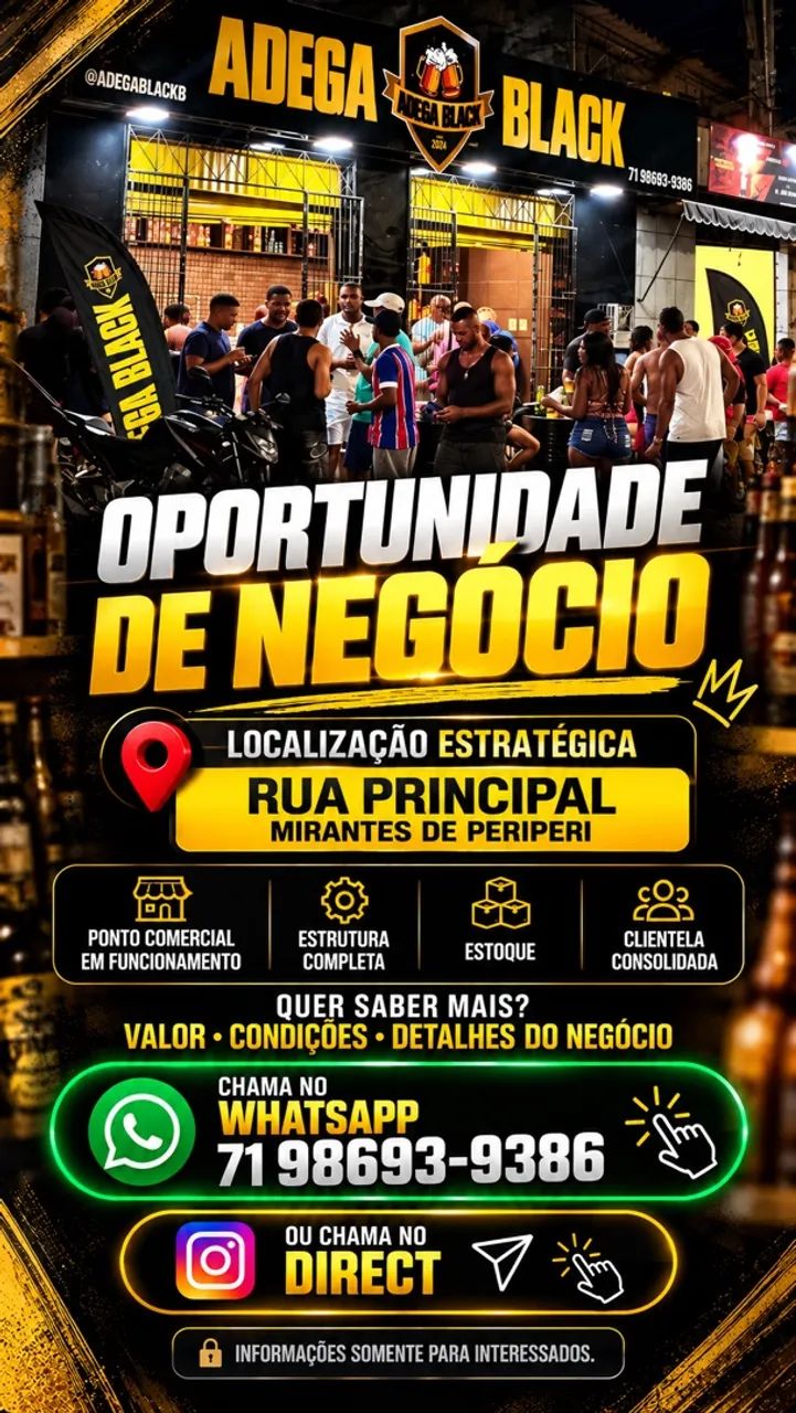 Adega Black - Negócio em Funcionamento em Mirantes de Periperi