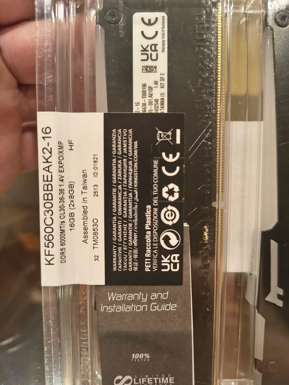 Memória Ram DDR5 2x8 Kingston Fury 6000mhz CL30 - Foto 4