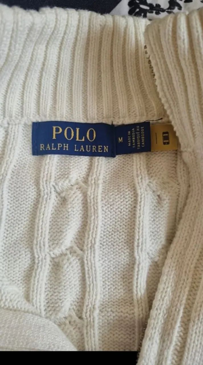 quart zíper Ralph Lauren tricô clássico  - Foto 2