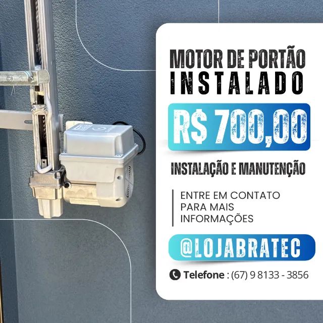 Motor de portão de 8 segundos (instalado)
