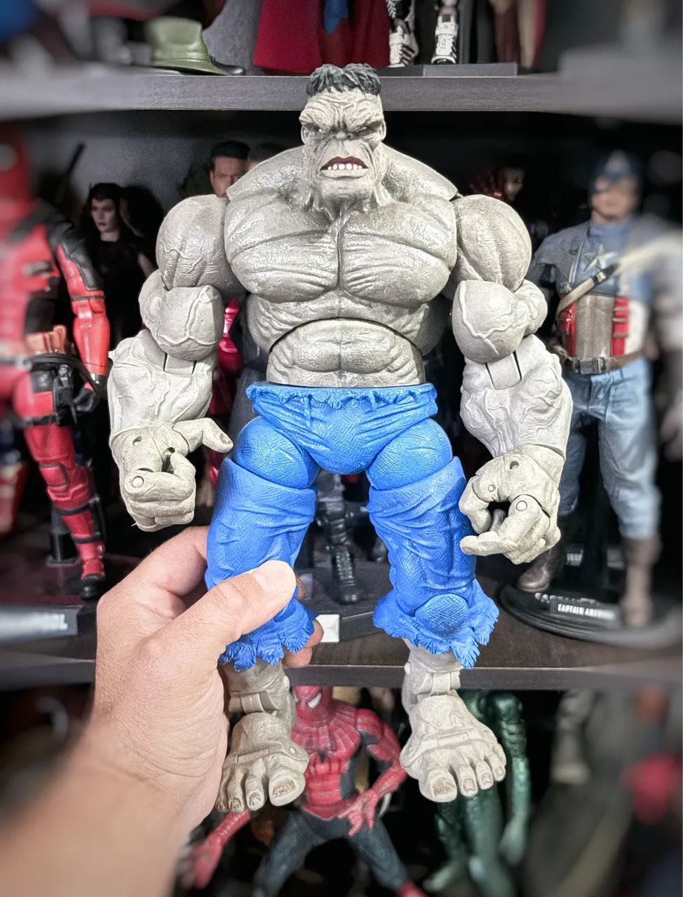 Action Figure Hulk cinza Marvel Icons 