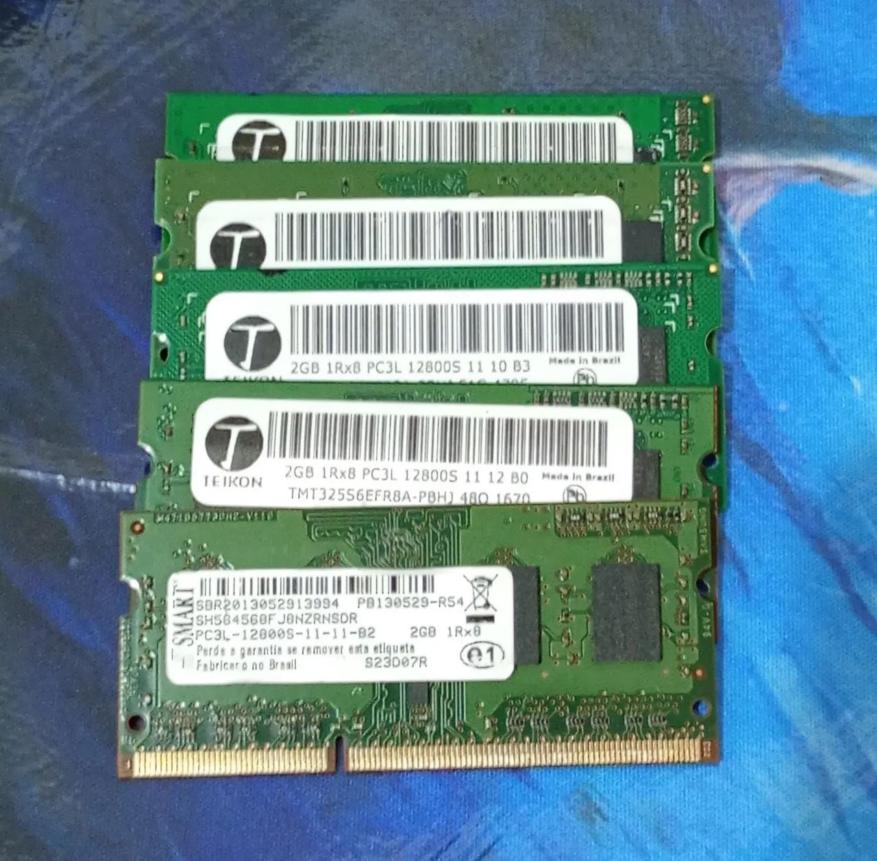 5 Memórias DDR3L 2gb Notebook