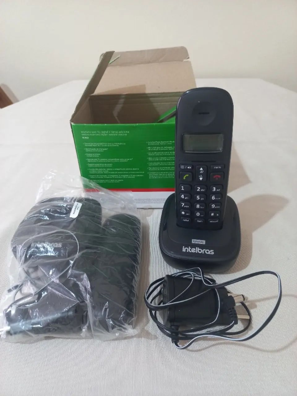 Telefone sem fio Intelbras modelo Ts 2512 digital com ramal adicional Preto  - Foto 5