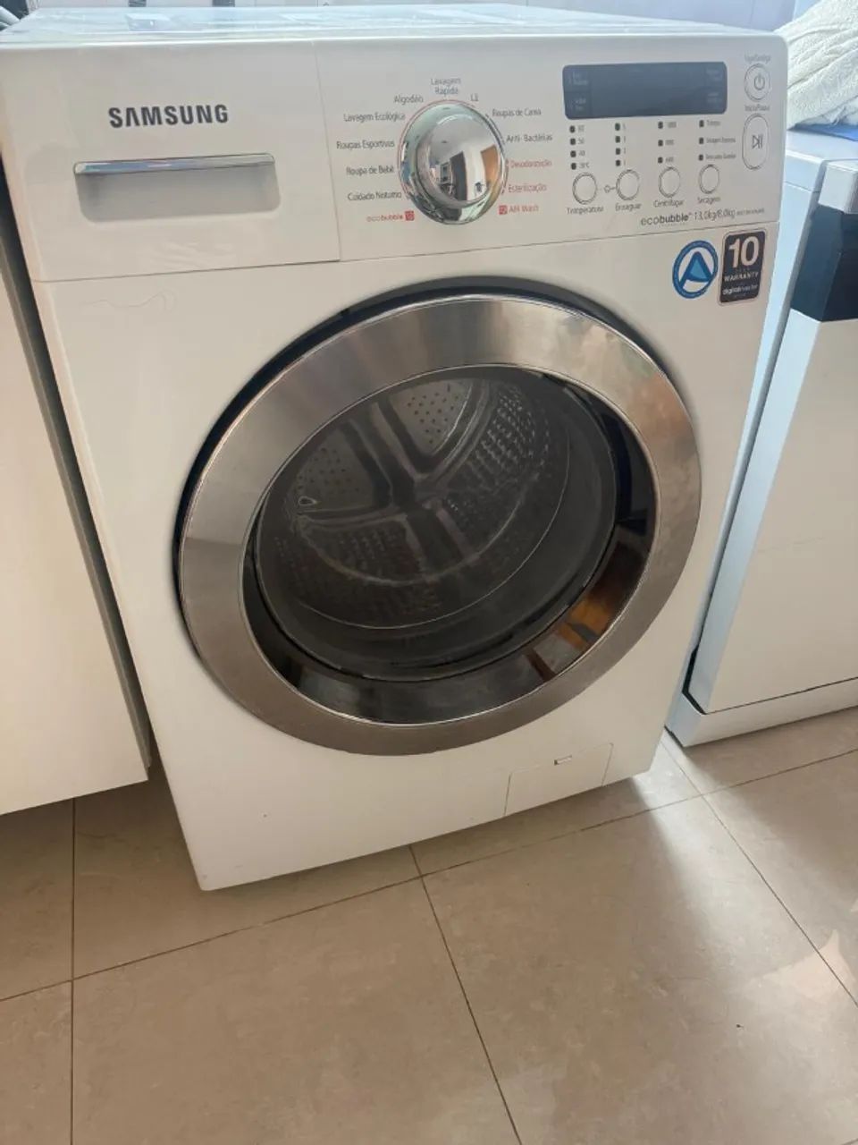 Lava e seca Samsung 13kg usada com vazamento