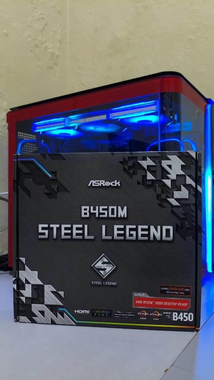 Placa Mãe ASRock B450M Steel Legend - Foto 2