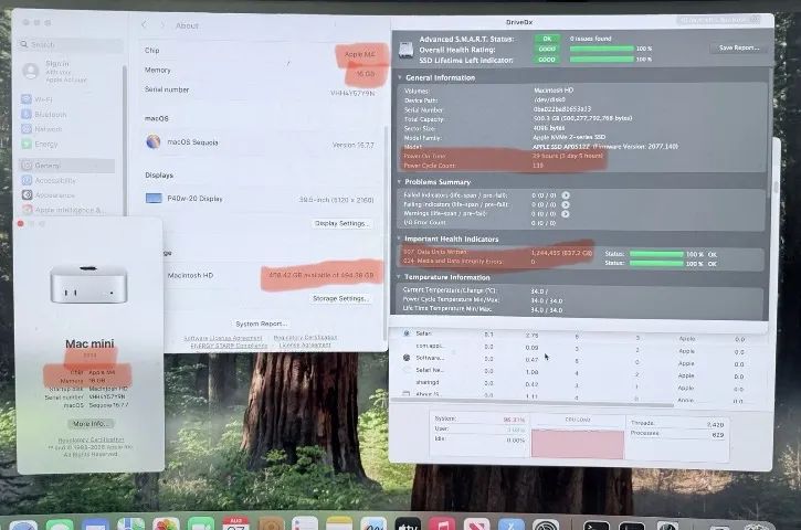 Mac mini M4 16gb 512ssd com Applecare+ Novissimo! - Foto 4