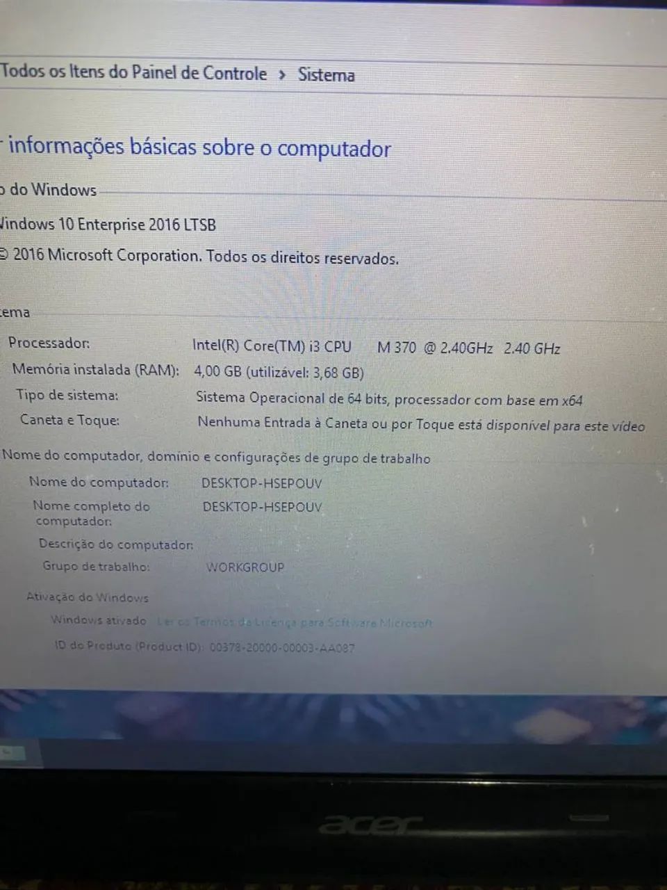 Notebook Acer Intel Core i3 / HD 500GB / 4GB RAM c/ Windows 10 - Foto 3