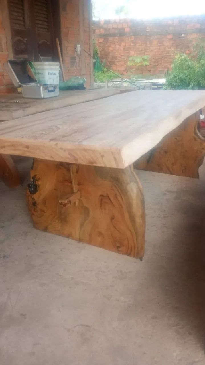 Mesa rústica de Angelim pedra  - Foto 2