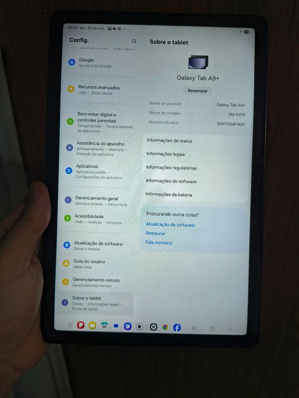 Samsung Galaxy tab a9 plus 5G pega Chip e cartão de memória  - Foto 2