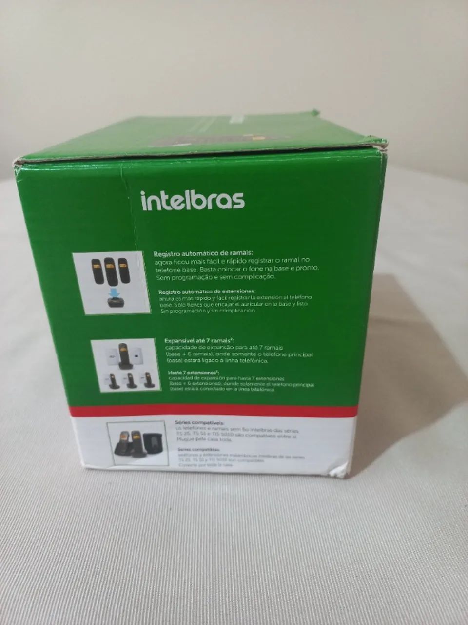 Telefone sem fio Intelbras modelo Ts 2512 digital com ramal adicional Preto  - Foto 3