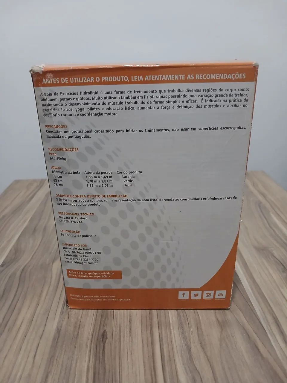 Bola de Pilates Hidrolight 65 cm - Foto 2