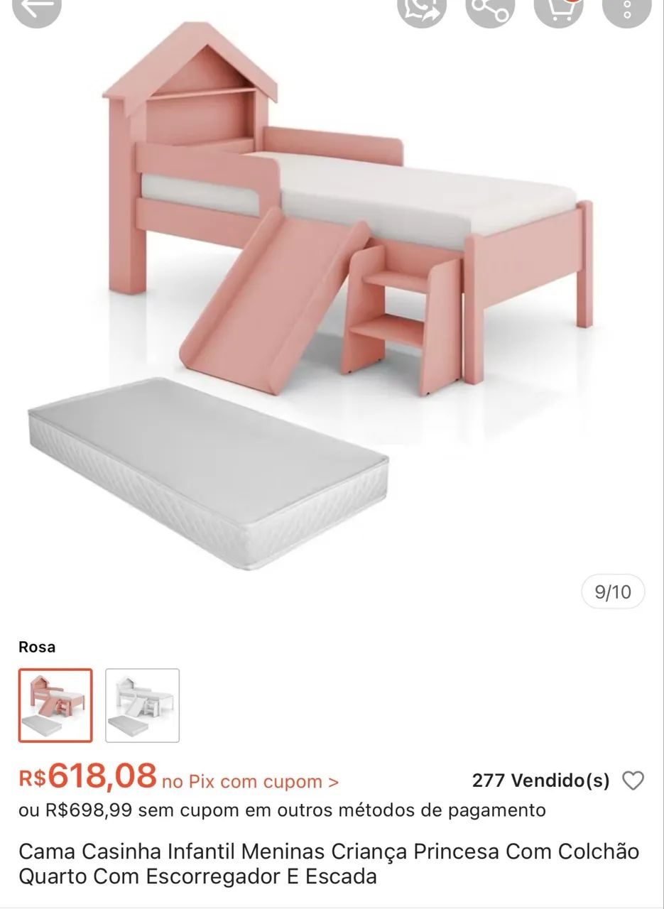 Cama de menina com escorregador  - Foto 3