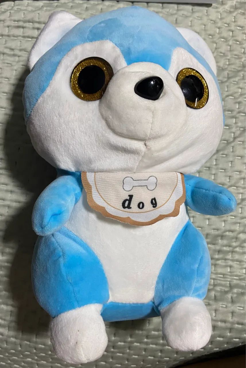 Pelúcia de cachorro azul 