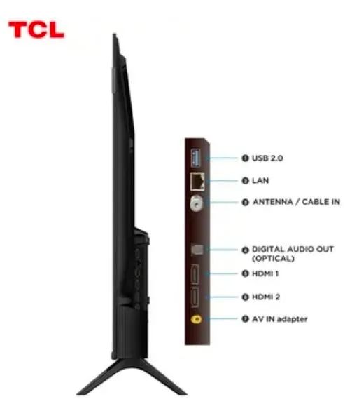 TV Qled TCL 32 Zero na caixa clm nota