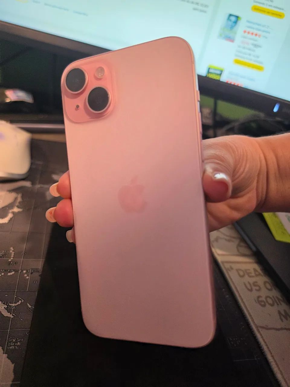 Iphone 15 Plus 128GB rosa - como NOVO - Foto 2