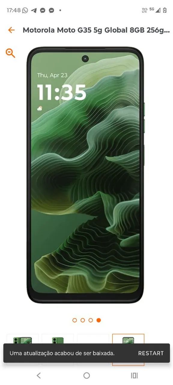 Celular Lacrado da Motorola G35 256Gb,5G.NFC,etc.. - Foto 3