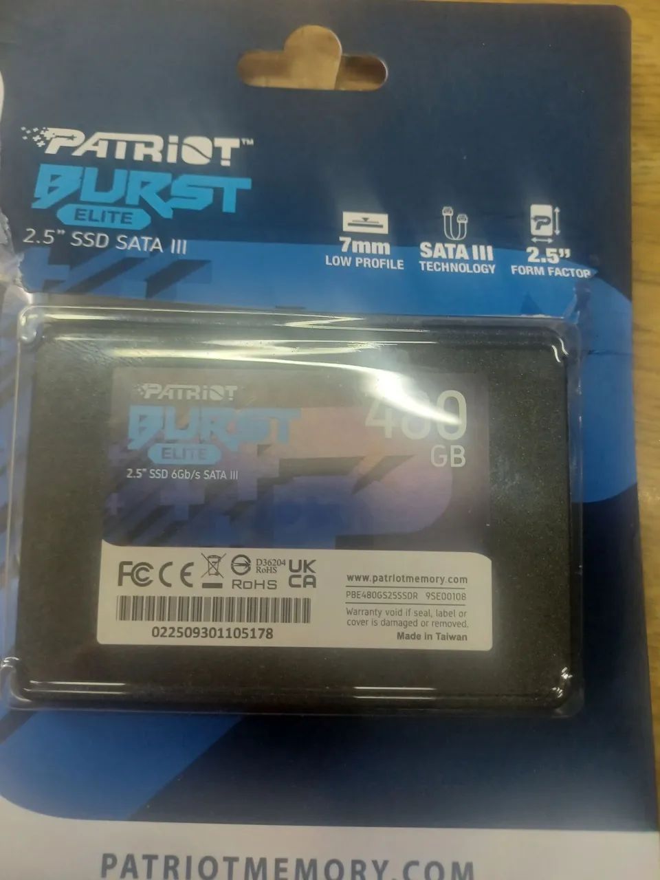 SSD PATRIOT 480 GB NOVO
