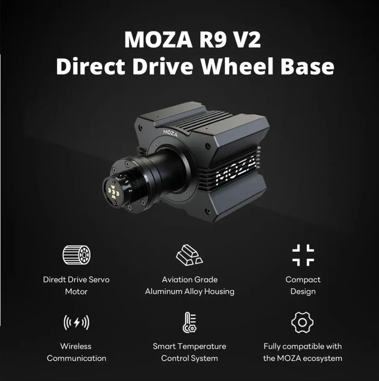 Base Moza R9 V2 - 3 meses de uso - Completa - Foto 3