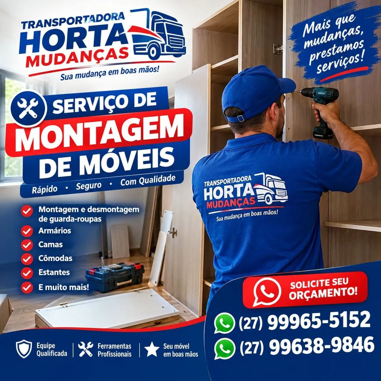 Montagens de móveis residencial e comercial 