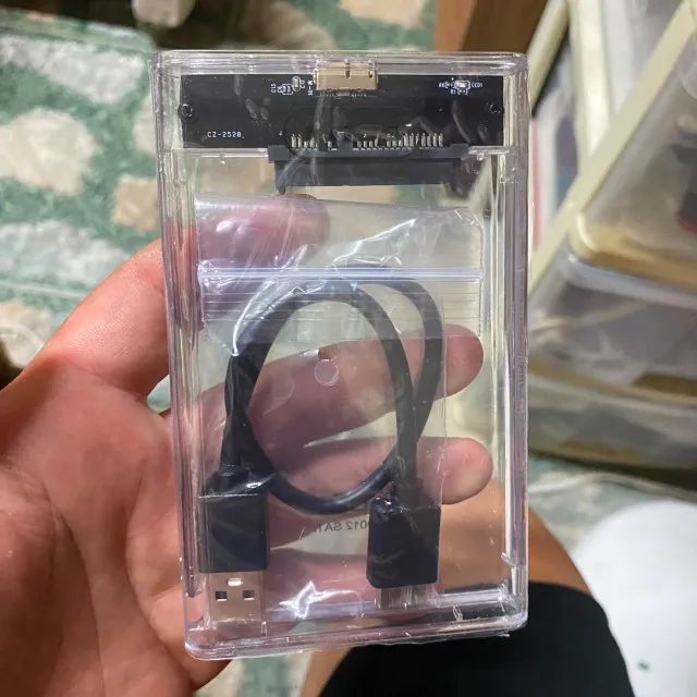Case Hd Externo Usb 3.0 Transparente Para Hd/ssd Sata - Foto 3