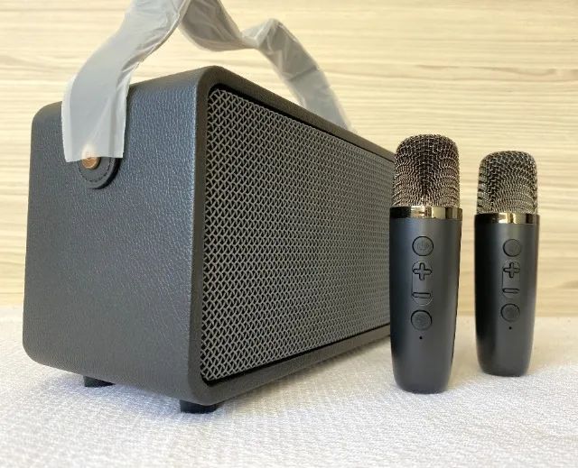 Caixa de Som para Karaokê com 2 Microfones Inova Rad 12302 - Foto 3
