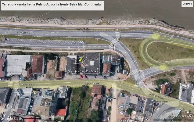 Estreito terreno frente Beira Mar e Rua Fulvio Aducci