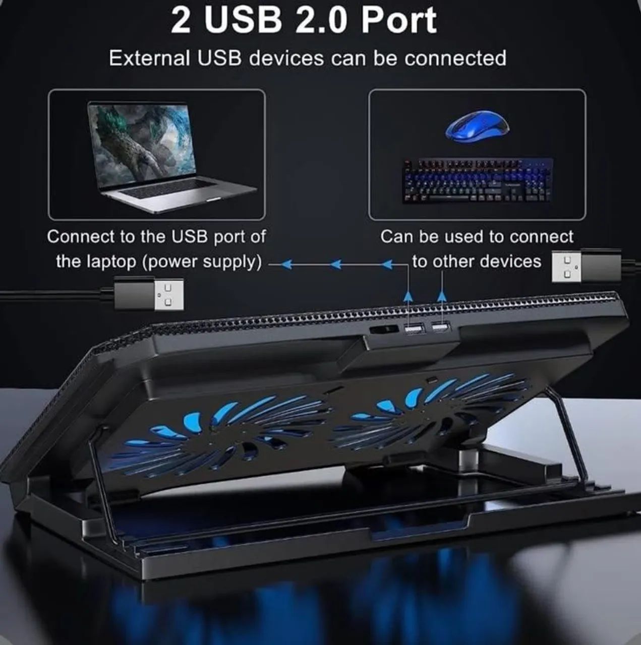 Base para Notebook C3TECH 17,3 Gamer NBC-100BK - Preto - Foto 4
