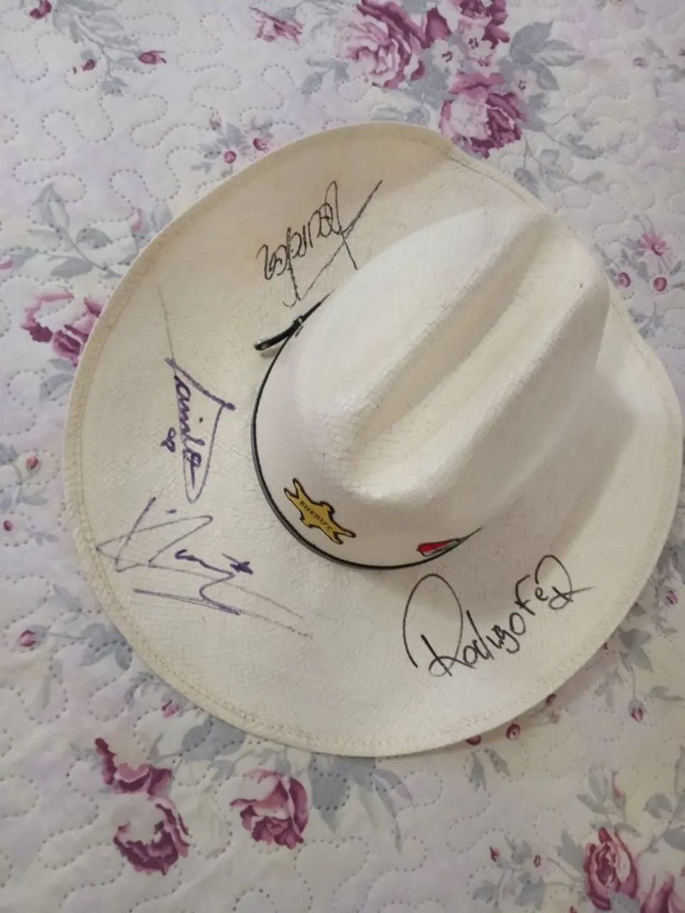 Vendo Chapéu autografado por cantores - Foto 2