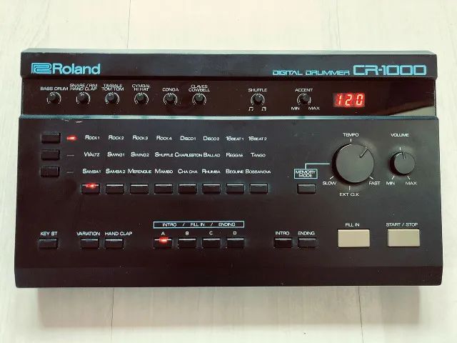 Bateria de ritmo digital pré-programada Roland digital drummer cr 1000. Produto raro ! - Foto 5