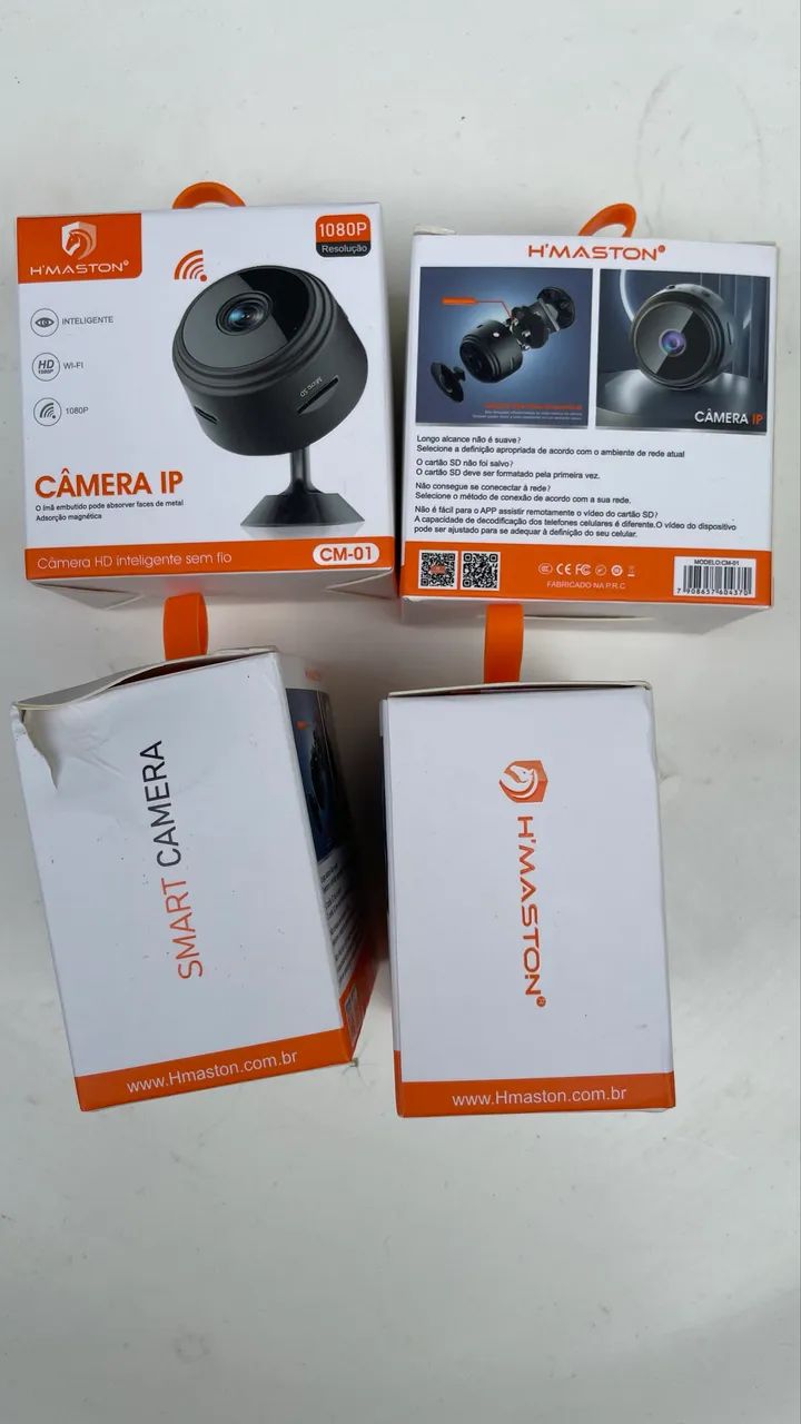  Câmera Mini Ip Hmaston Inteligente C/ Imã Embutida Cm-01 - Foto 2