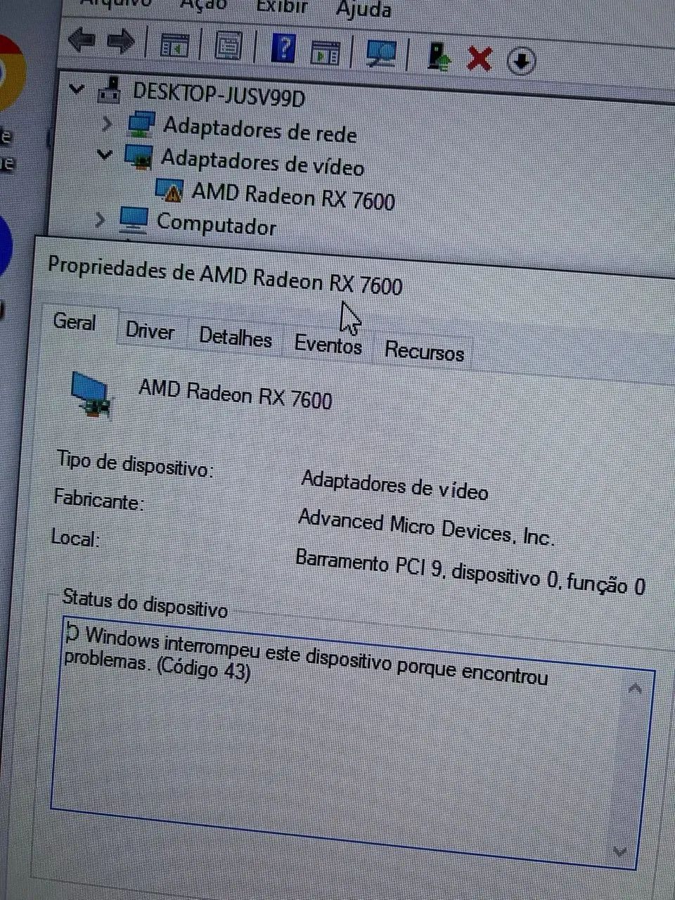 Placa xfx 7600 8GB (erro de driver) - Foto 3