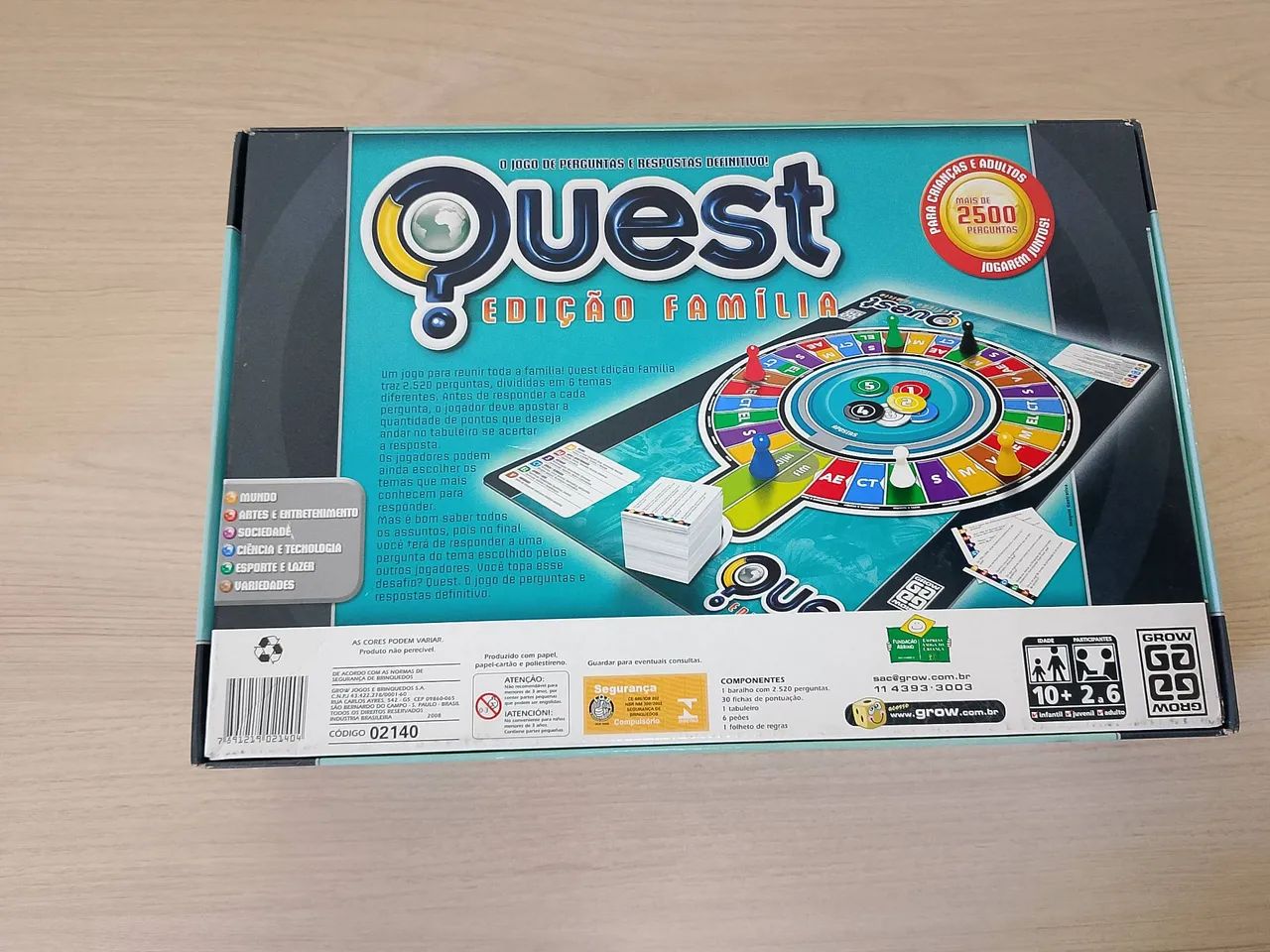 Jogo de tabuleiro Quest - Edição Família - Hobbies e coleções