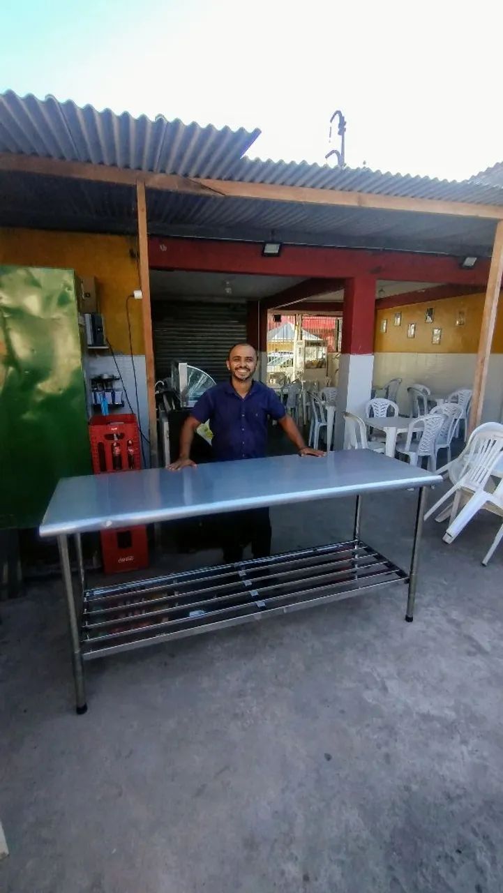 MESA DE MANIPULAÇÃO INOX 1.90 METRO IMECA 