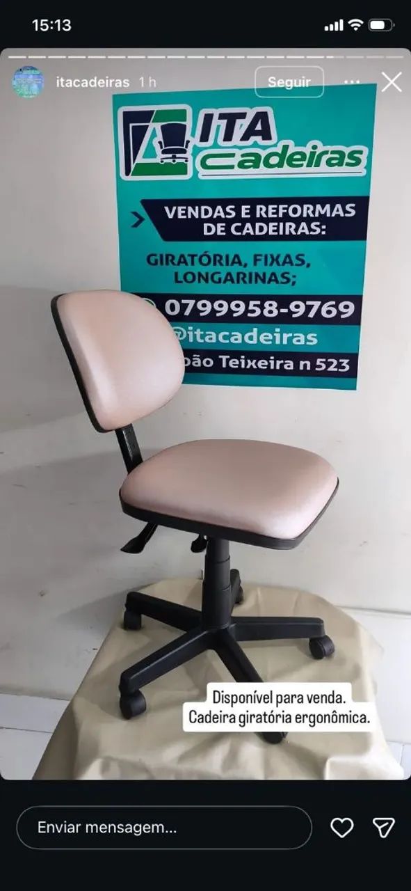 Cadeira giratória ergonômica com regulagens - Foto 4