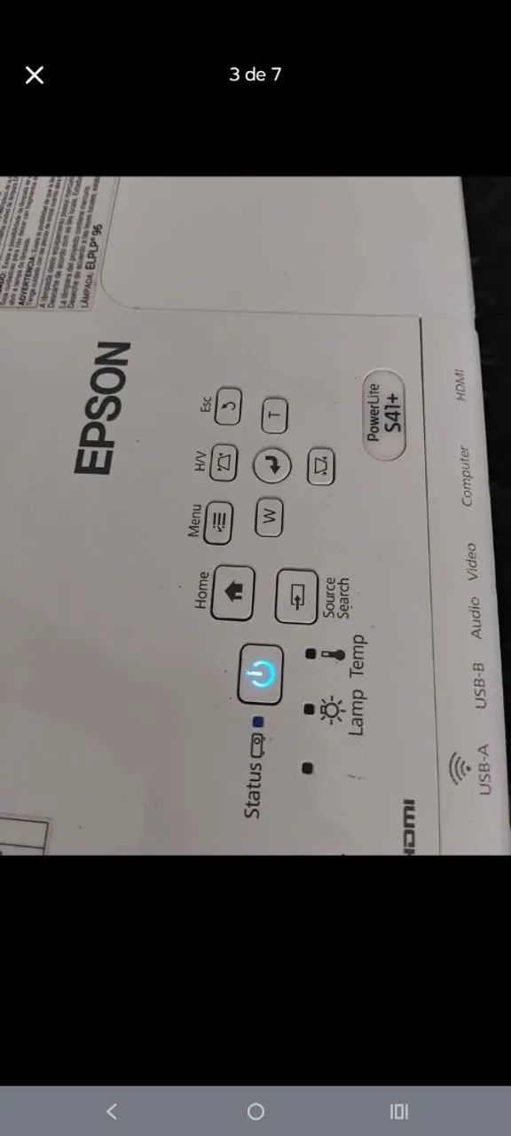Projetor Epson Powerlite S41+ H842a - Foto 4