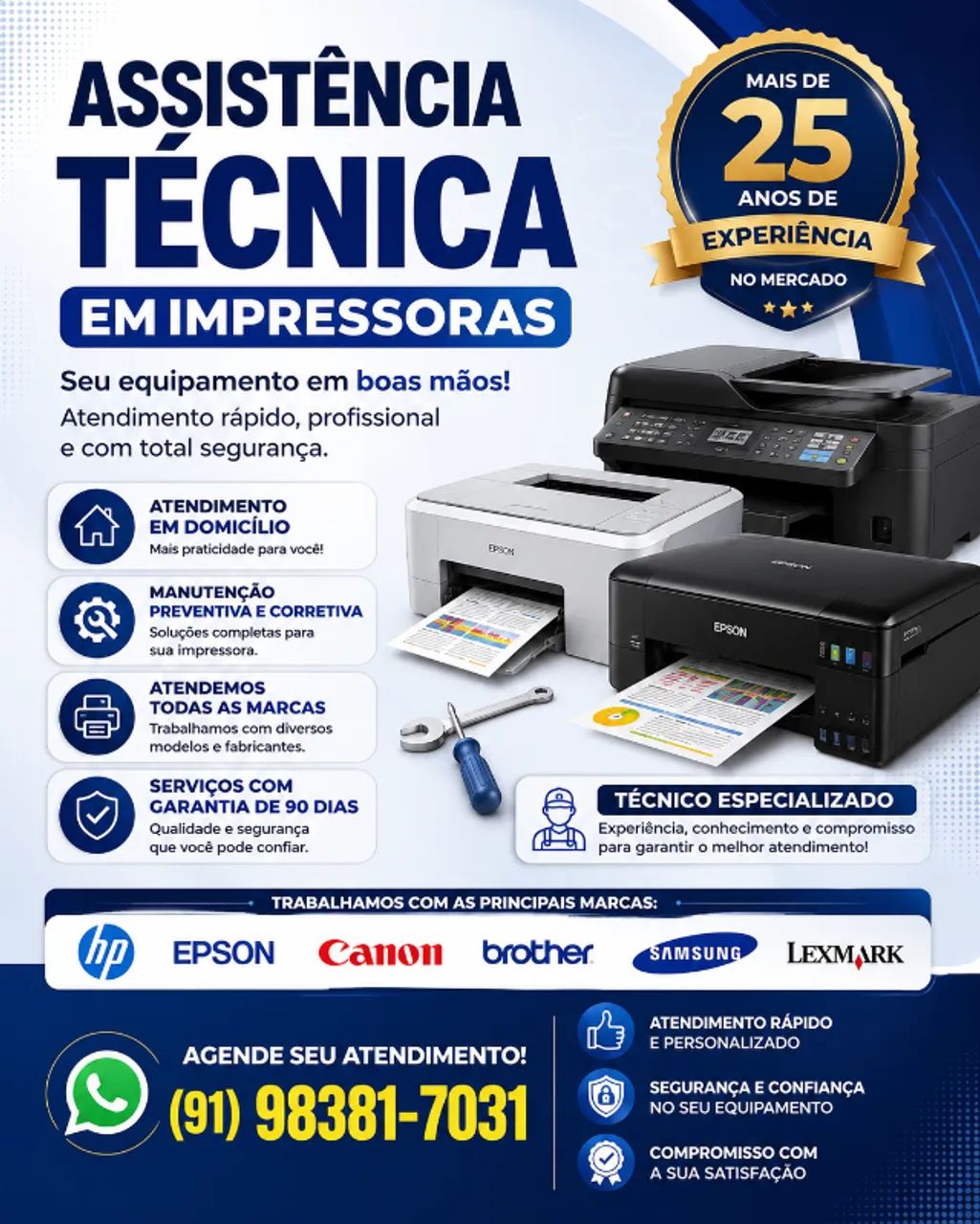 Assistência Técnica e Manutenção em impressoras
