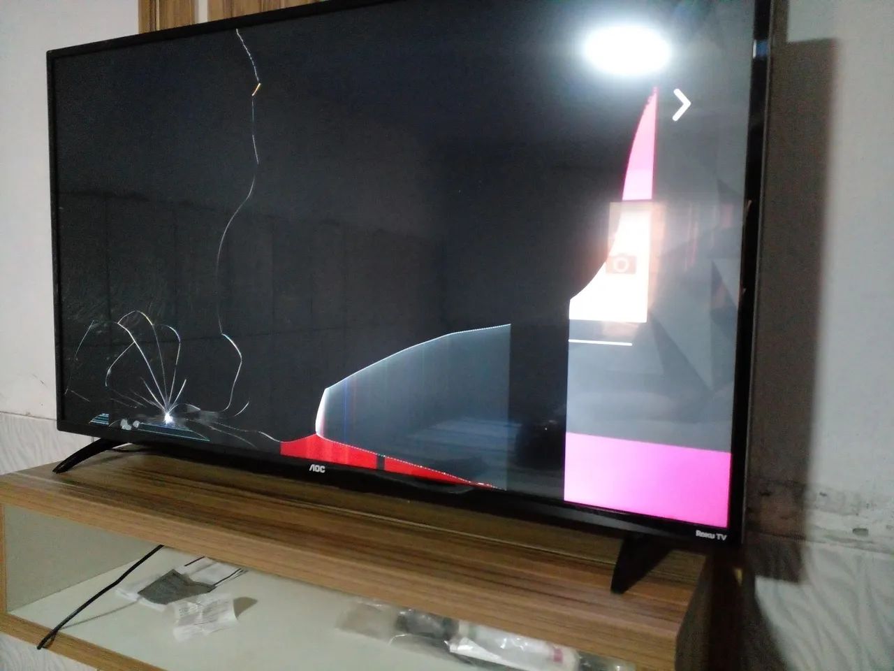 TV 45 polegadas com tela danificada mais tudo funcionando normalmente  - Foto 3