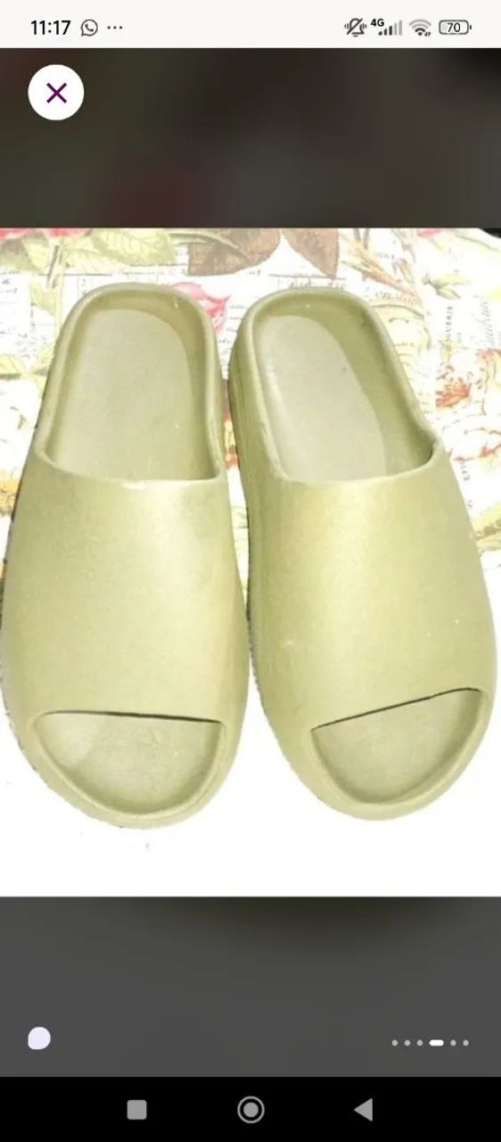 chinelo slide nuvem verde militar 43/44 - Foto 3