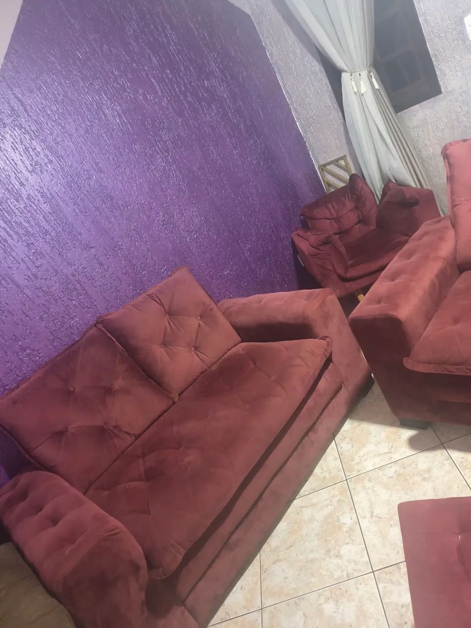 Conjunto de sofá com banquetas - Foto 4