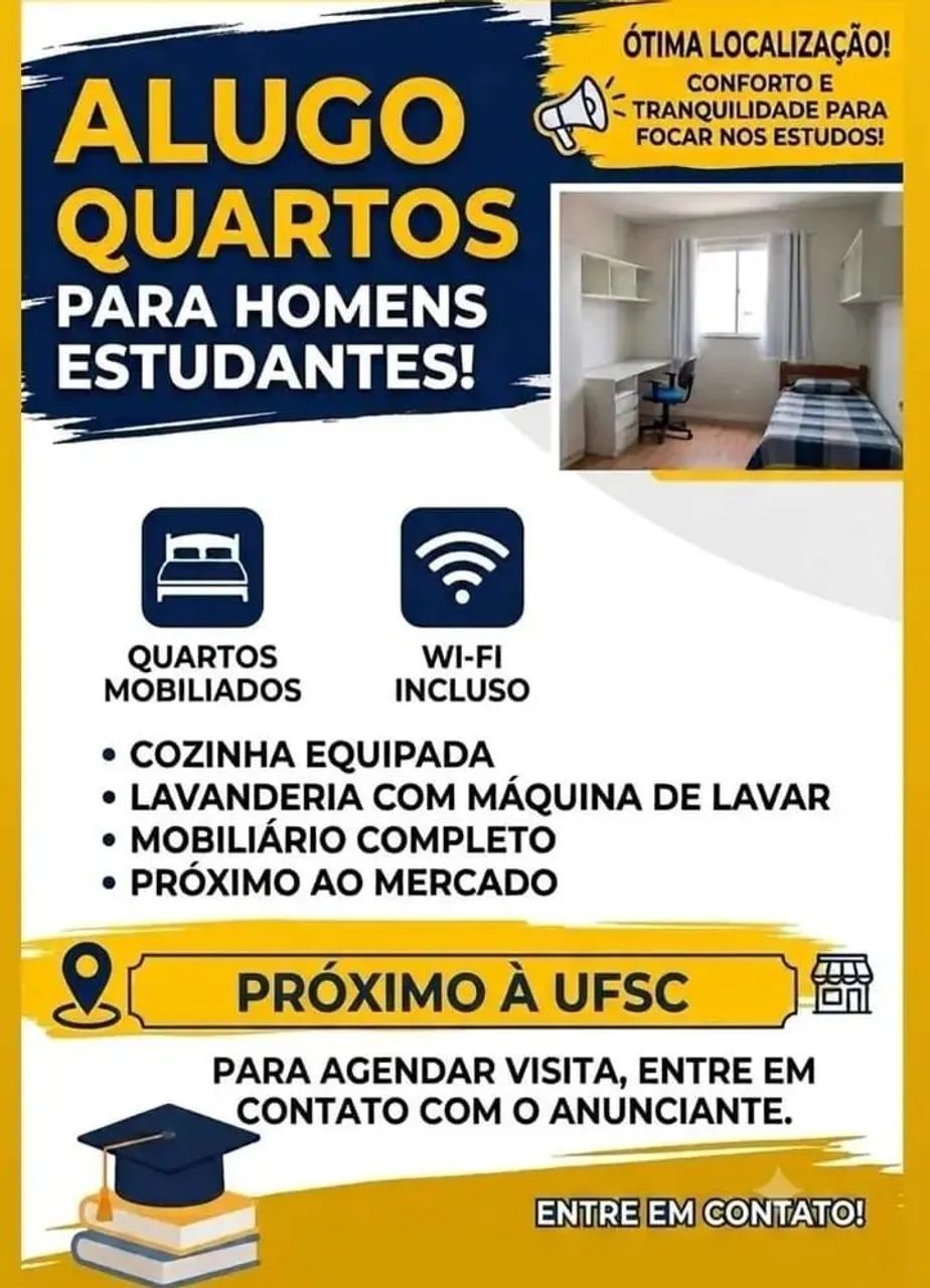 Alugo quartos para estudantes(masculino)