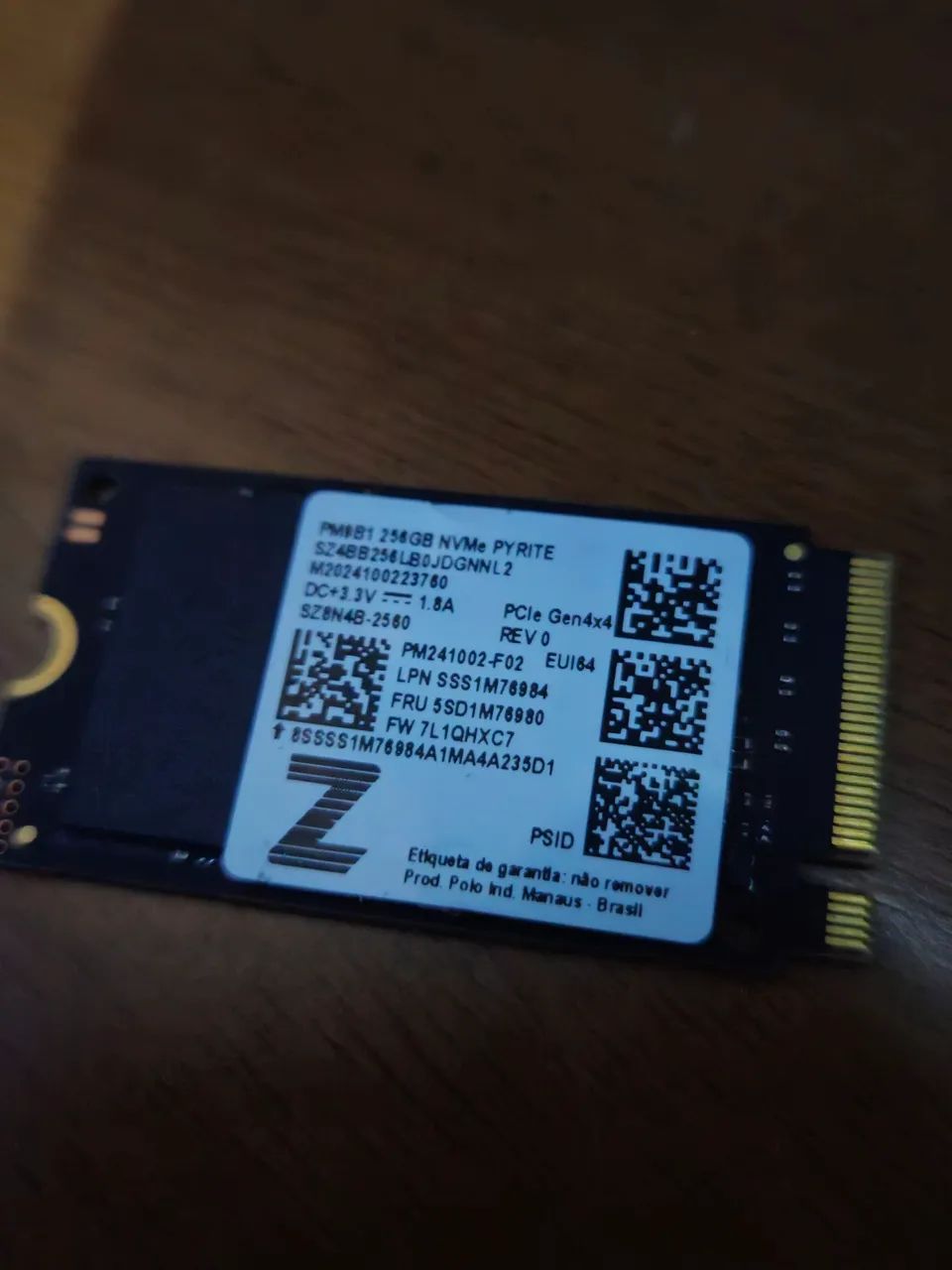 SSD M.2 NVME SAMSUNG 256GB 2242 OEM NOVO - Armazenamento - Vila