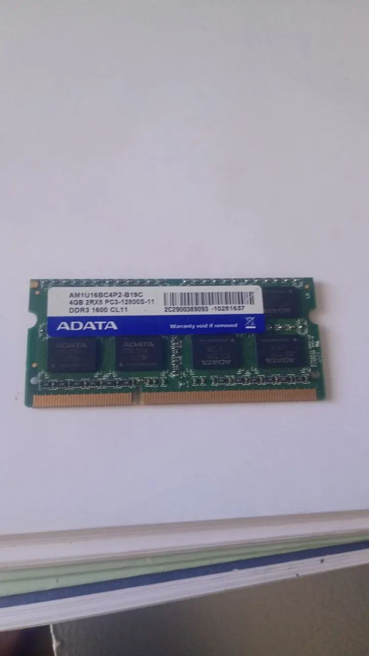 Memória ram 4gb notebook 