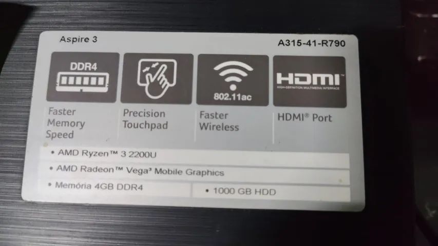 LAPTOP ACER RYZEN 3