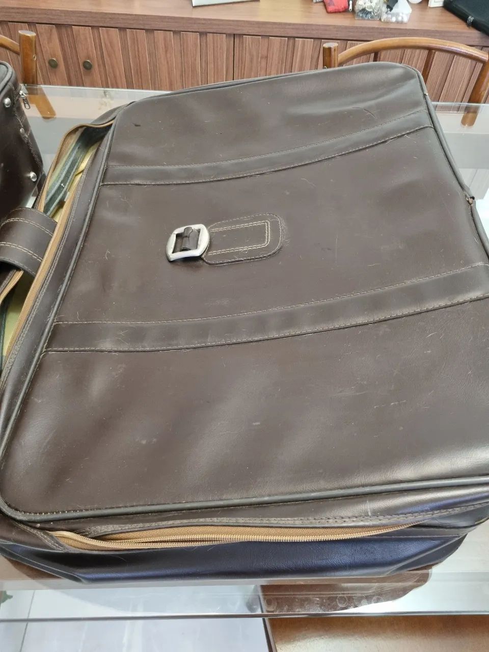 Conjunto de Malas Vintage de couro - Foto 3