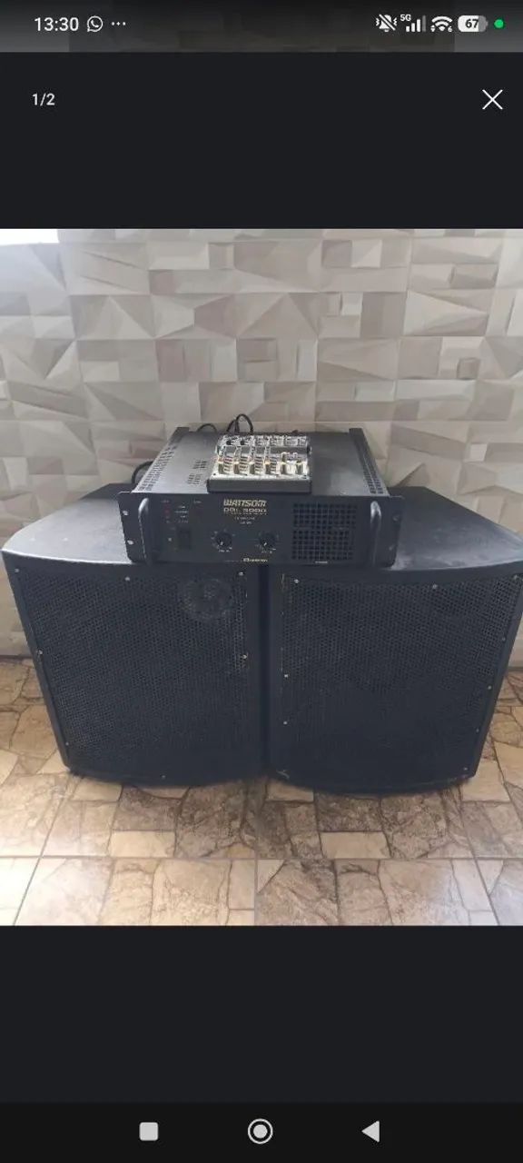 Potencia, Mesa de som , e 2 CX Alto falantes de 15 Polegadas  - Foto 2