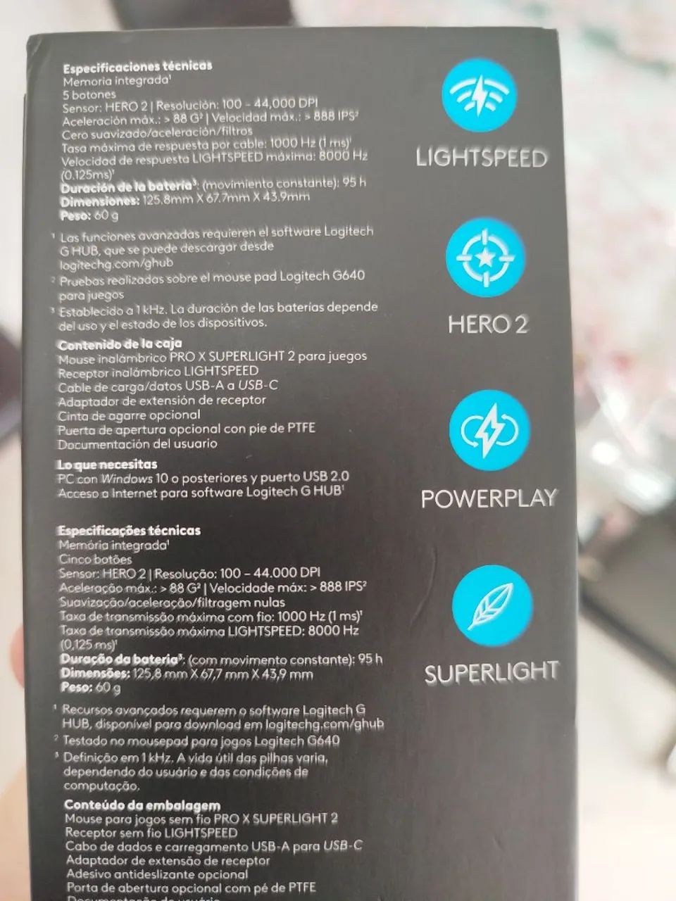 Mouse Gamer Sem Fio Logitech G Pro X Superlight 2 - Foto 4