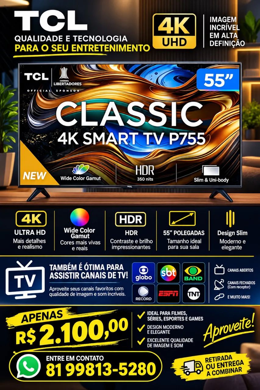 Tv TCL 4k