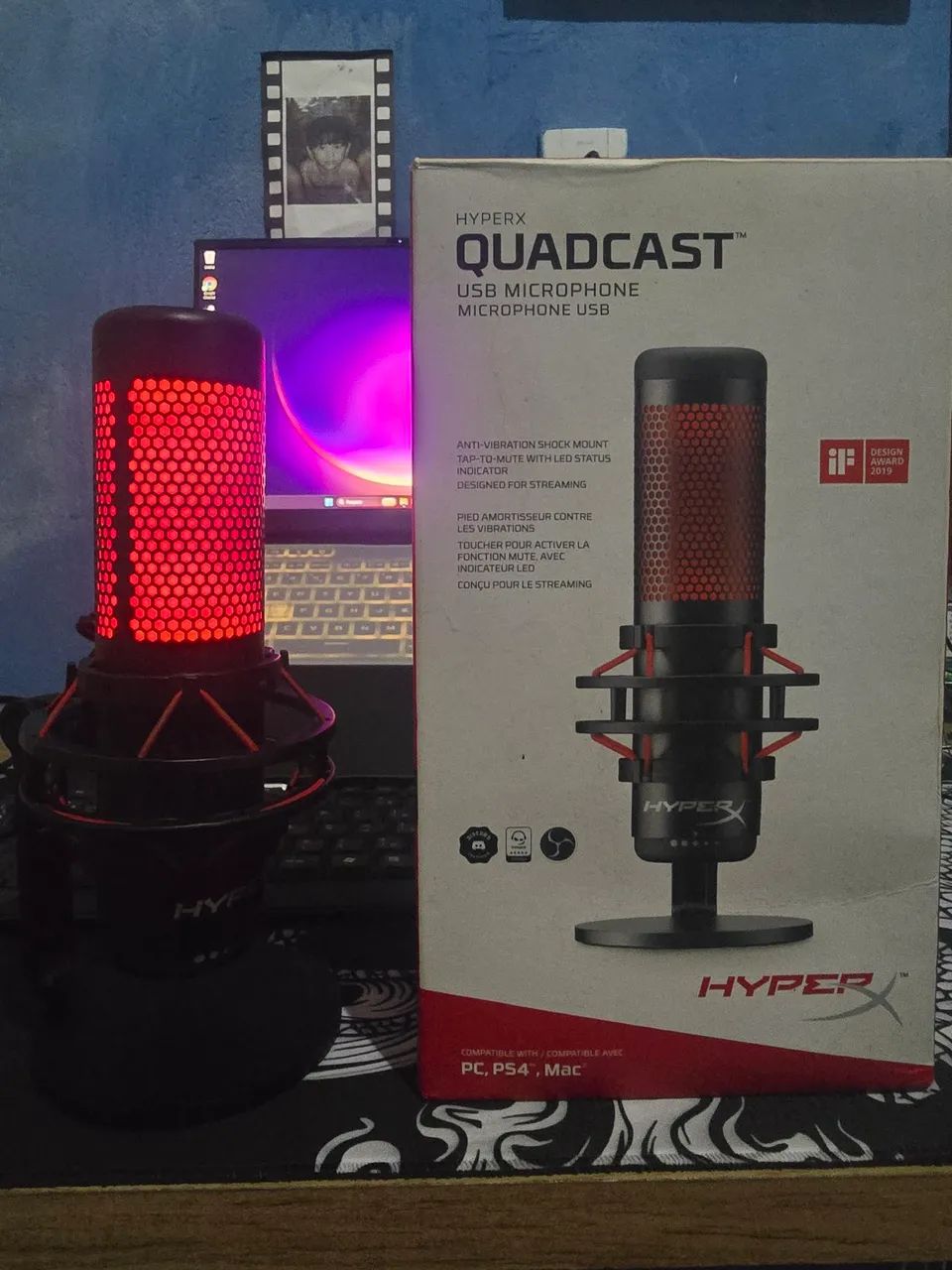 Microfone Hyperx Quadcast USB - Microfones e Gravadores - Floresta