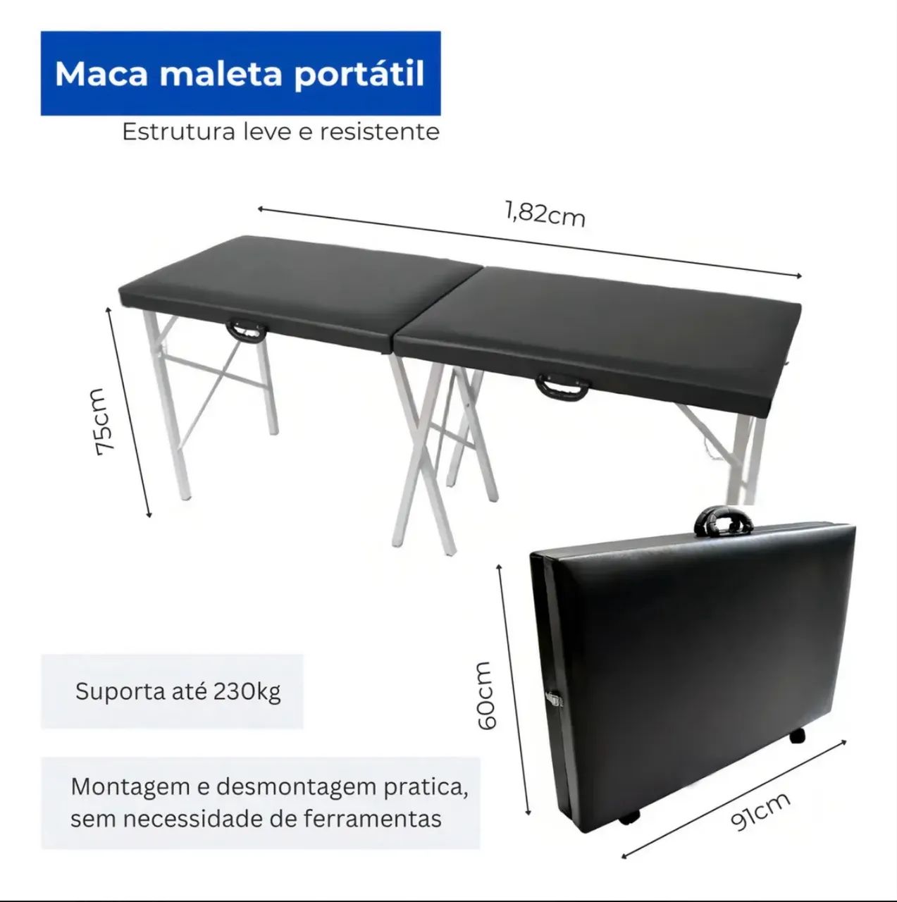 Maca Portátil Dobrável Profissional - Usada - Foto 2