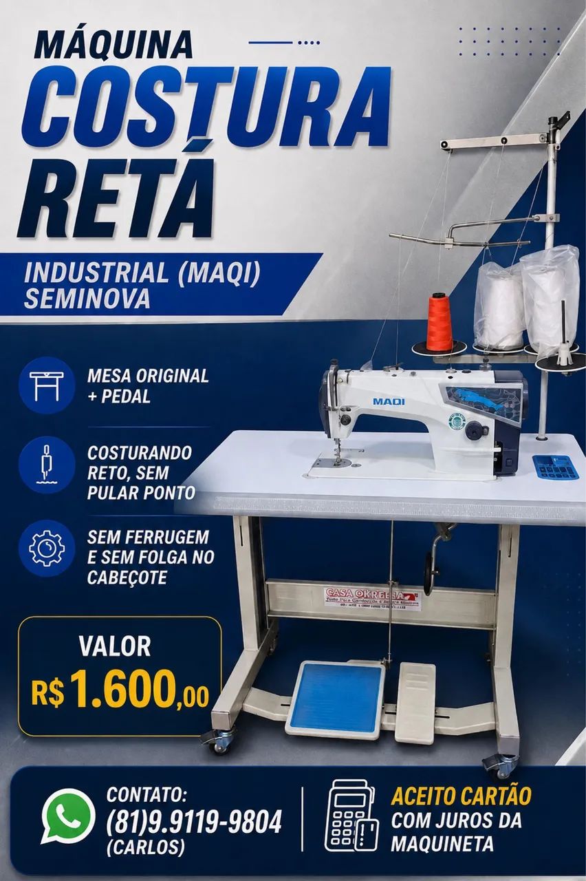 MÁQUINAS DE COSTURA INDUSTRIAL SEMINOVAS - Foto 2